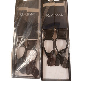 Jos A Bank Suspenders Black Two Pair Lot J01327703 S17 One Size New